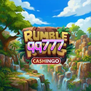 Rumble Kong Cashingo স্লটের জঙ্গল থিম এবং রঙিন গ্রাফিক্সের একটি দৃশ্য।